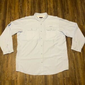Patagonia Shirt Men's XXL Sol Patrol II Blue Button Up Vent Fly Fishing Outdoor